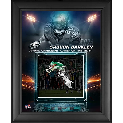 Saquon Barkley Philadelphia Eagles Framed 13" x 16" 2024 Offensive Player of the Year Collage