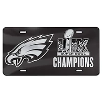 WinCraft Philadelphia Eagles Super Bowl LIX Champions Blackout Laser-Cut Acrylic License Plate