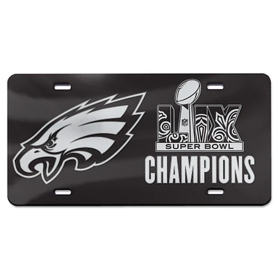WinCraft Philadelphia Eagles Super Bowl LIX Champions Blackout Laser-Cut Acrylic License Plate