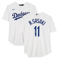 Rōki Sasaki Los Angeles Dodgers Autographed White Nike Replica Jersey