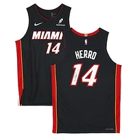 Tyler Herro Miami Heat Autographed Black Nike Icon Edition Authentic Jersey