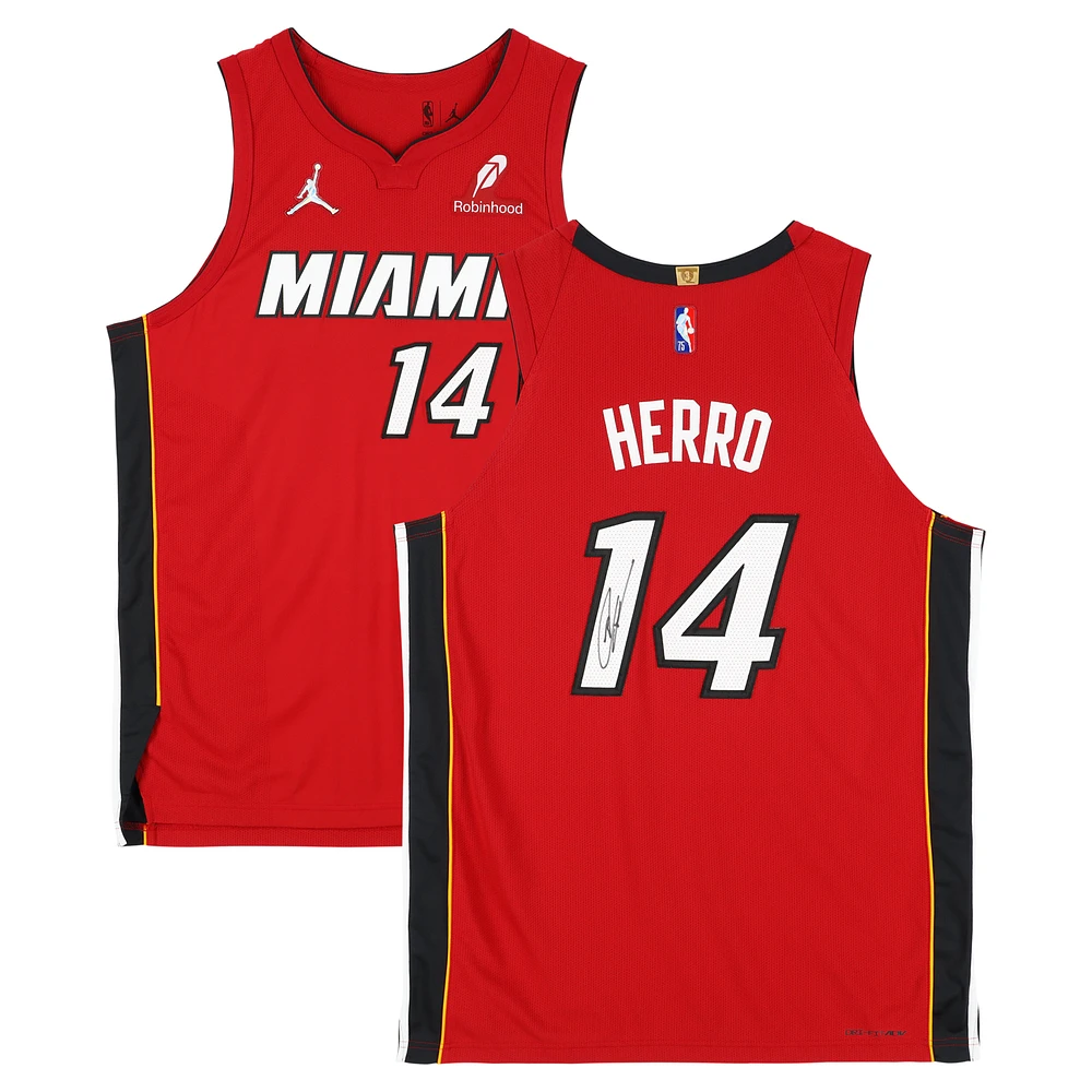 Tyler Herro Miami Heat Autographed Red Jordan Brand Statement Edition Authentic Jersey