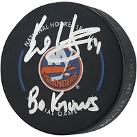 Bo Horvat New York Islanders Autographed Official Game Puck with "Bo Knows" Inscription