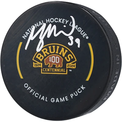 Morgan Geekie Boston Bruins Autographed 100th Anniversary Official Game Puck