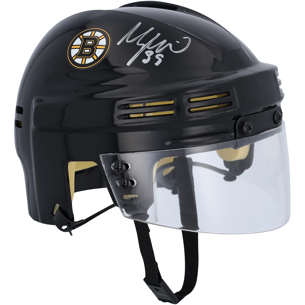 Morgan Geekie Boston Bruins Autographed Black Mini Helmet