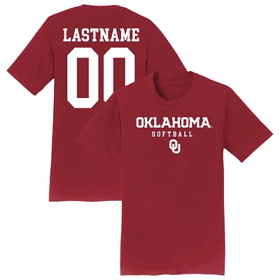 Unisex  Crimson Oklahoma Sooners NIL Pick-A-Player Softball Shirsey T-Shirt