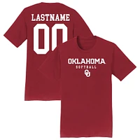 Unisex  Crimson Oklahoma Sooners NIL Pick-A-Player Softball Shirsey T-Shirt