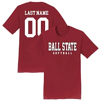 Unisex  Cardinal Ball State Cardinals NIL Pick-A-Player Softball Shirsey T-Shirt