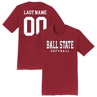 Unisex  Cardinal Ball State Cardinals NIL Pick-A-Player Softball Shirsey T-Shirt