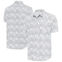 Men's Antigua Gray Pittsburgh Pirates Resort Button-Up Shirt