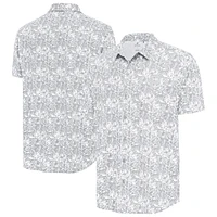 Men's Antigua Gray Pittsburgh Pirates Resort Button-Up Shirt