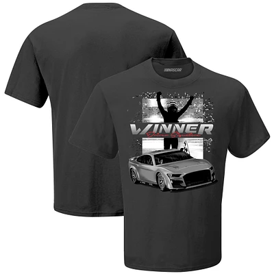 Men's Checkered Flag Sports Charcoal Chase Elliot 2025 Cook Out Clash at Bowman Gray Race Winner T-Shirt