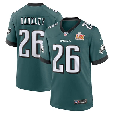 Men's Nike Saquon Barkley Midnight Green Philadelphia Eagles Super Bowl LIX Game Player Jersey