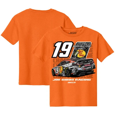 Youth Joe Gibbs Racing Team Collection Orange Chase Briscoe Bass Pro Shops Car T-Shirt