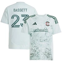 Youth adidas Cole Bassett Green Colorado Rapids 2025 Headwaters Replica Player Jersey