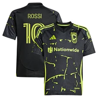 Youth adidas Diego Rossi Black Columbus Crew 2025 The Goosebumps Kit Replica Player Jersey