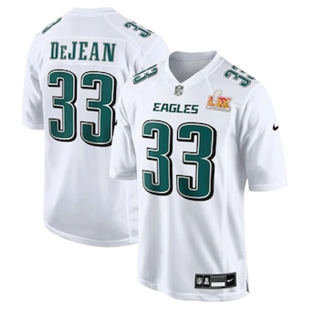 Men's Nike Cooper DeJean Tundra White Philadelphia Eagles Super Bowl LIX Fashion Game Jersey