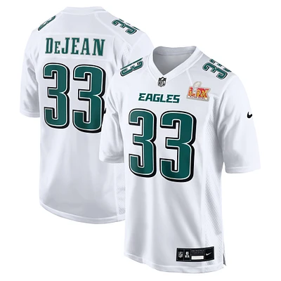 Men's Nike Cooper DeJean Tundra White Philadelphia Eagles Super Bowl LIX Fashion Game Jersey