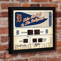 Detroit Tigers 15" x 19" Bluetooth Scoreboard Wall Clock