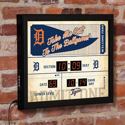 Detroit Tigers 15" x 19" Bluetooth Scoreboard Wall Clock