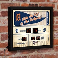 Detroit Tigers 15" x 19" Bluetooth Scoreboard Wall Clock