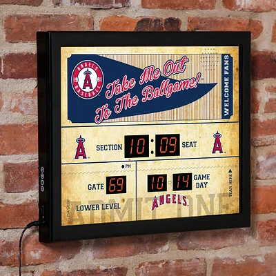 Los Angeles Angels 15" x 19" Bluetooth Scoreboard Wall Clock
