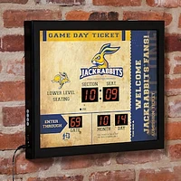 South Dakota State Jackrabbits 15" x 19" Bluetooth Scoreboard Wall Clock