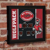 NC State Wolfpack 15" x 19" Bluetooth Scoreboard Wall Clock