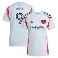 Women's adidas Petar Musa Light Blue FC Dallas 2025 The Inferno Kit Replica Player Jersey