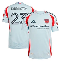 Men's adidas Logan Farrington Light Blue FC Dallas 2025 The Inferno Kit Authentic Player Jersey