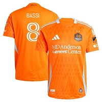Men's adidas Amine Bassi Orange Houston Dynamo FC 2025 Season 20 Authentic Player Jersey