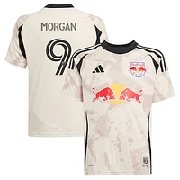 Youth adidas Lewis Morgan Tan New York Red Bulls 2025 Stone Kit Replica Player Jersey