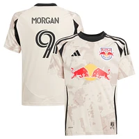 Youth adidas Lewis Morgan Tan New York Red Bulls 2025 Stone Kit Replica Player Jersey