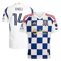 Men's adidas Emeka Eneli White Real Salt Lake 2025 Grid City Authentic Player Jersey
