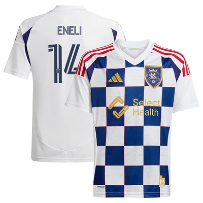 Men's adidas Emeka Eneli White Real Salt Lake 2025 Grid City Replica Player Jersey