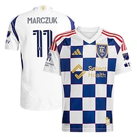 Men's adidas Dominik Marczuk White Real Salt Lake 2025 Grid City Authentic Player Jersey