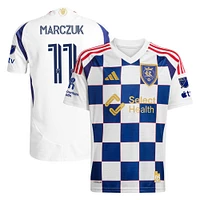 Men's adidas Dominik Marczuk White Real Salt Lake 2025 Grid City Authentic Player Jersey