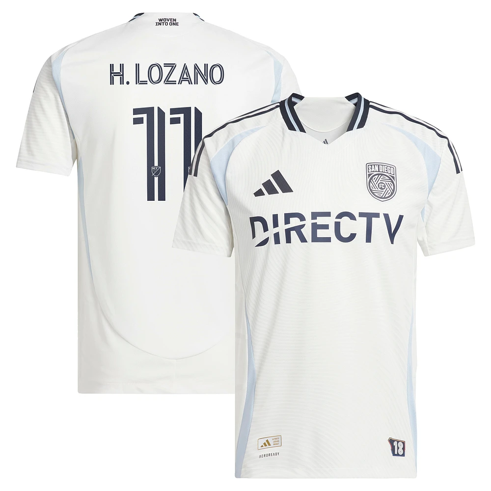 Men's adidas Hirving Lozano White 2025 Woven Into One Replica Player Jersey