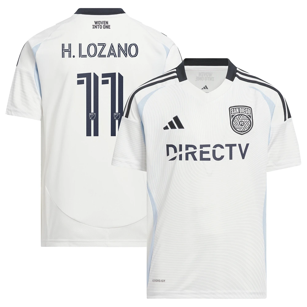 Youth adidas Hirving Lozano White 2025 Woven Into One Replica Player Jersey