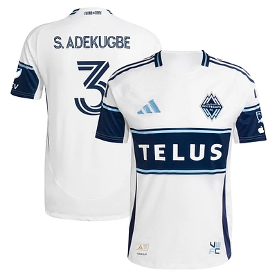 Men's adidas Samuel Adekugbe White Vancouver Whitecaps FC 2025 The Peak Authentic Player Jersey