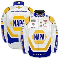 Men's Hendrick Motorsports Team Collection  White Chase Elliott NAPA Full-Snap Nylon Uniform Jacket