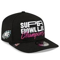 Men's New Era  Black Philadelphia Eagles Super Bowl LIX Champions Parade A-Frame 9FIFTY Snapback Hat