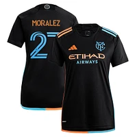 Women's adidas Maximiliano Moralez Black New York City FC 2024 24/7 Kit Replica Player Jersey