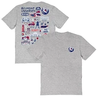 Women's Vive La Fete  Gray Belmont Bruins Impressions Artwork Relaxed Fit T-Shirt