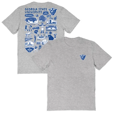 Women's Vive La Fete  Gray Georgia State Panthers Impressions Artwork Relaxed Fit T-Shirt
