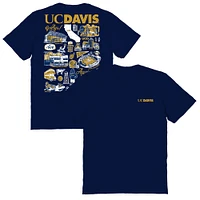 Women's Vive La Fete  Navy UC Davis Aggies Impressions Artwork Relaxed Fit T-Shirt