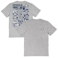 Women's Vive La Fete  Gray New Hampshire Wildcats Impressions Artwork Relaxed Fit T-Shirt