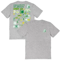 Women's Vive La Fete  Gray Oregon Ducks Impressions Artwork Relaxed Fit T-Shirt