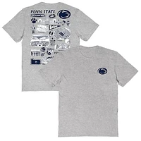 Women's Vive La Fete  Gray Penn State Nittany Lions Impressions Artwork Relaxed Fit T-Shirt