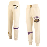 Men's NBA x Two Hype  Cream Los Angeles Lakers Culture & Hoops Collection Premium Jogger Pants